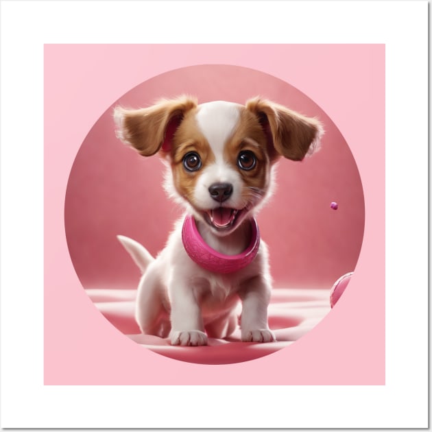 Cute Puppy Waiting To Play Wall Art by Cre8tiveSpirit